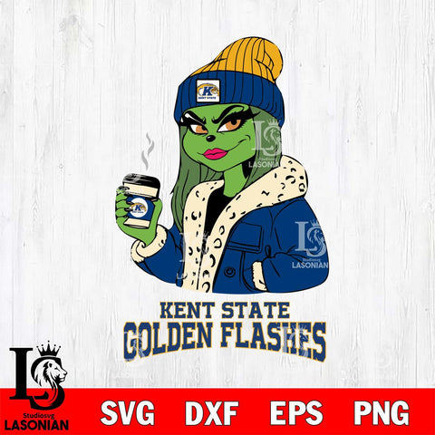 Kent State Golden Flashes Girls Grinch Bougie Svg Eps Dxf Png File, Digital Download, Instant Download