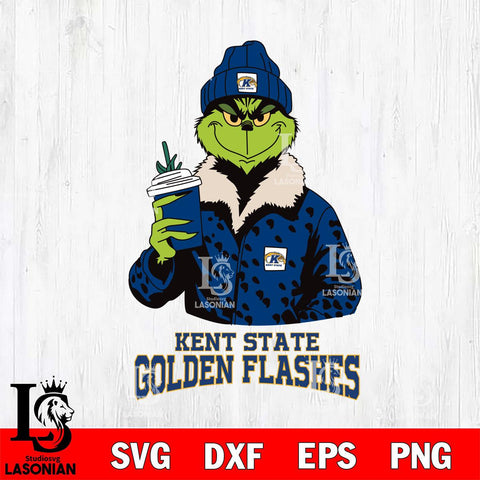 Kent State Golden Flashes Grinch Leopard Svg Eps Dxf Png File, Digital Download, Instant Download