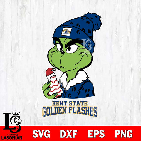 Kent State Golden Flashes Grinch Tree Cake Svg Eps Dxf Png File, Digital Download, Instant Download