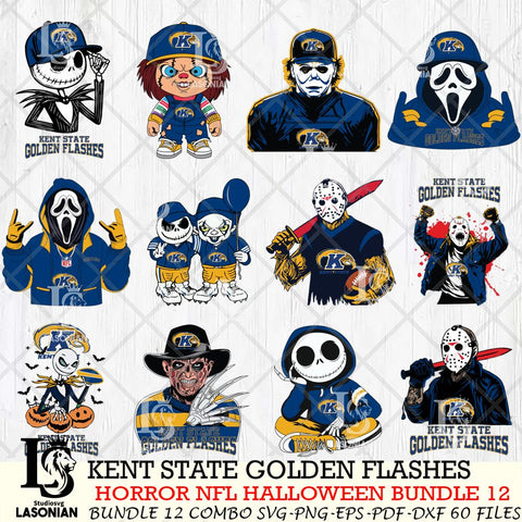 Kent State Golden Flashes Halloween Bundle 12 SVG Svg Eps Dxf Png File, NCAA bundle svg, Digital Download, Instant Download