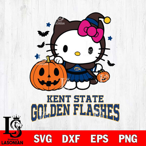 Kent State Golden Flashes Hello Kitty Horror 1 Svg Eps Dxf Png File, Digital Download