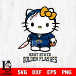 Kent State Golden Flashes Hello Kitty Horror 5 Svg Eps Dxf Png File, Digital Download