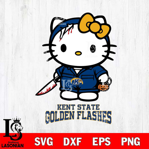 Kent State Golden Flashes Hello Kitty Horror 5 Svg Eps Dxf Png File, Digital Download