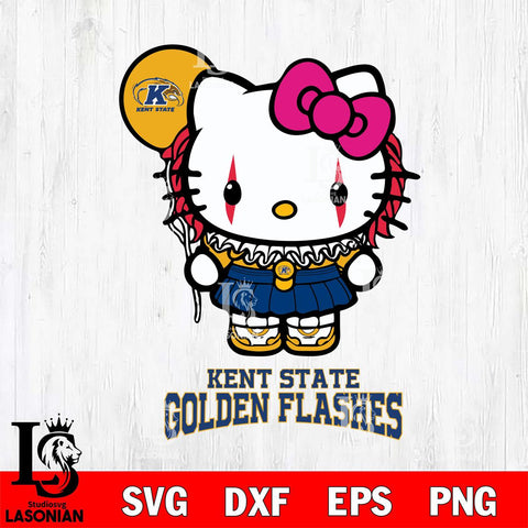 Kent State Golden Flashes Hello Kitty Horror 7 Svg Eps Dxf Png File, Digital Download