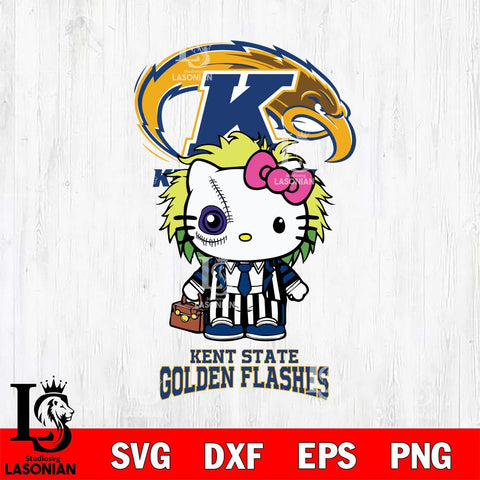Kent State Golden Flashes Hello Kitty Horror 8 Svg Eps Dxf Png File, Digital Download