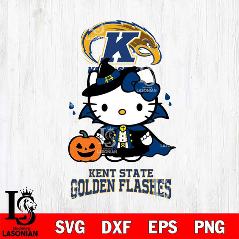 Kent State Golden Flashes Hello Kitty Horror 9 Svg Eps Dxf Png File, Digital Download