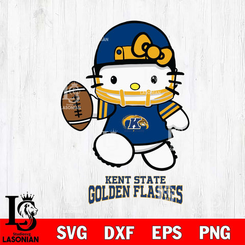 Kent State Golden Flashes Hello Kitty NCAA 4 Svg Eps Dxf Png File, Digital Download, Instant Download