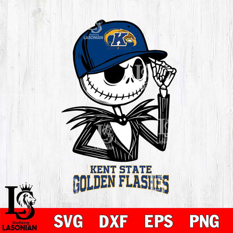 Kent State Golden Flashes Jack Skellington 3 Halloween Svg Eps Dxf Png File, NCAA svg, Digital Download, Instant Download