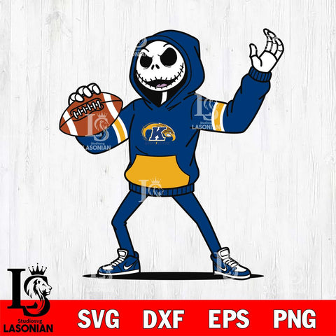 Kent State Golden Flashes Jack Skellington Football Christmas File Cut, NCAA SVG DXF EPS PNG FILE, Digital Download , Criucut , Silhouette
