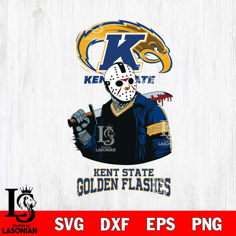 Kent State Golden Flashes Jason Voorhees 10 Svg Eps Dxf Png File, Digital Download