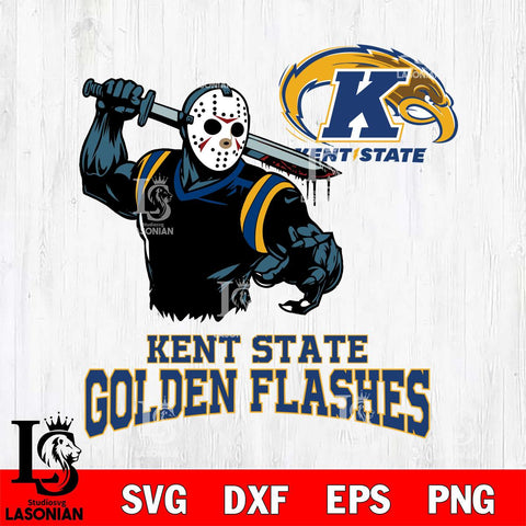 Kent State Golden Flashes Jason Voorhees 5 Svg Eps Dxf Png File, Digital Download