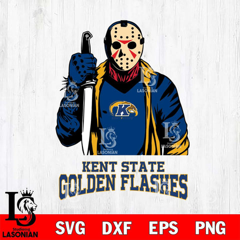 Kent State Golden Flashes Jason Voorhees 6 Svg Eps Dxf Png File, Digital Download