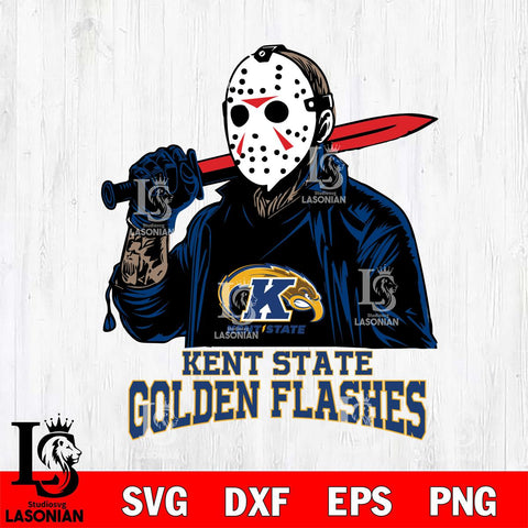 Kent State Golden Flashes Jason Voorhees Horror Halloween Svg Eps Dxf Png File, NCAA svg, Digital Download, Instant Download