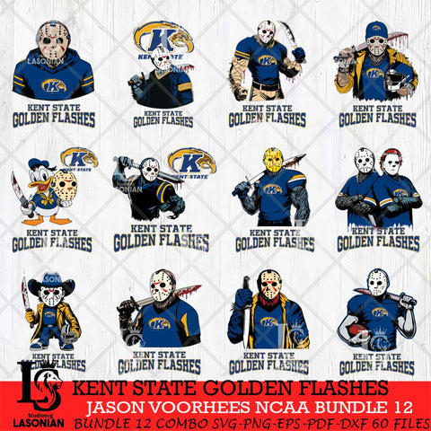 Kent State Golden Flashes Jason Voorhees NCAA Bundle 12 SVG Svg Eps Dxf Png File, Digital Download