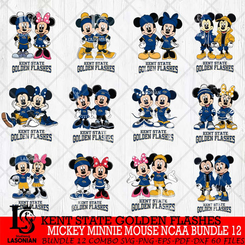 Kent State Golden Flashes Mickey Minnie Mouse NCAA Bundle 12 Svg Eps Dxf Png File, Bundle NCAA svg , File Cut , Digital Download , Instant Download, Cut Svg Files