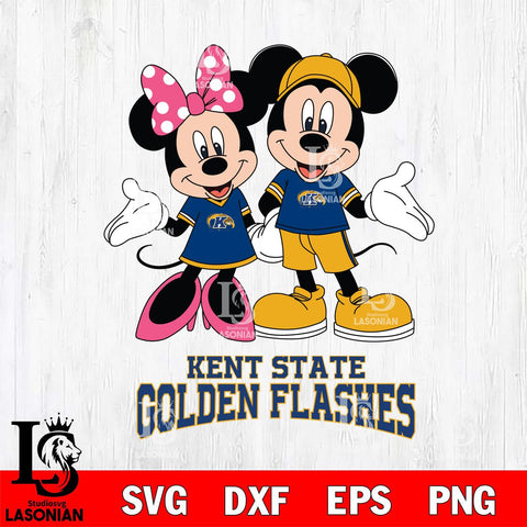 Kent State Golden Flashes Mickey Minnie Mouse Sport Svg Eps Dxf Png File, NCAA svg , File Cut , Digital Download , Instant Download, Cut Svg Files