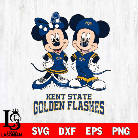Kent State Golden Flashes Mickey Minnie Mouse rugby ball Svg Eps Dxf Png File, NCAA svg , File Cut , Digital Download , Instant Download, Cut Svg Files