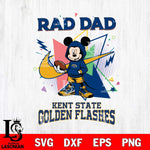 Kent State Golden Flashes Mickey Wearing Hoodie Rad Dad SVG DXF EPS PNG FILE, NCAA File Cut,Digital Download,Instant Download