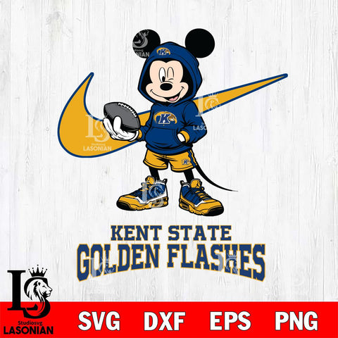 Kent State Golden Flashes Mikey Mouse Disney NIKE, Svg Eps Dxf Png File, Digital Download