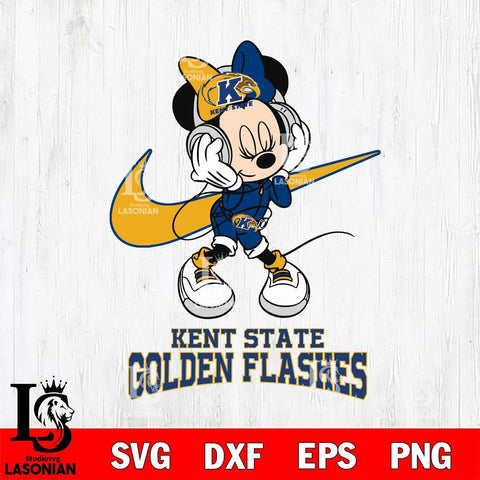Kent State Golden Flashes Minnie Mouse Dancing NIKE, Svg Eps Dxf Png File, Digital Download