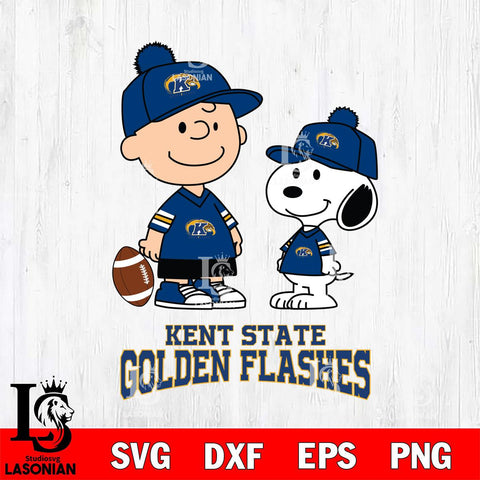 Kent State Golden Flashes Peanuts Snoopy Friends Football SVG DXF EPS PNG FILE,Snoopy File Cut, NCAA Digital Download,Instant Download,Christmas Silhouette
