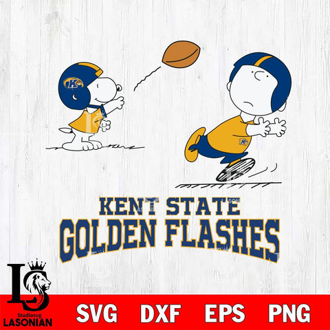 Kent State Golden Flashes Peanuts play football SVG DXF EPS PNG FILE,Snoopy File Cut, NCAA Digital Download,Instant Download,Christmas Silhouette