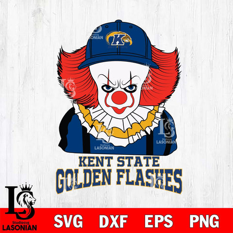 Kent State Golden Flashes Pennywise Horror Sport 10 Svg Eps Dxf Png File, Digital Download
