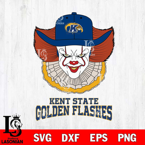Kent State Golden Flashes Pennywise Horror Sport 12 Svg Eps Dxf Png File, Digital Download
