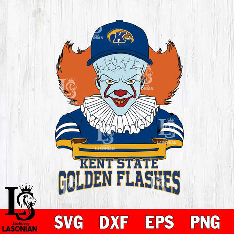Kent State Golden Flashes Pennywise Horror Sport 2 Svg Eps Dxf Png File, Digital Download