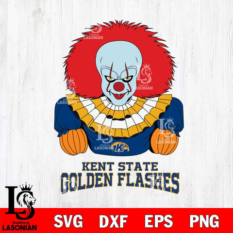Kent State Golden Flashes Pennywise Horror Sport 3 Svg Eps Dxf Png File, Digital Download