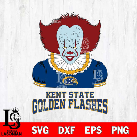 Kent State Golden Flashes Pennywise Horror Sport 5 Svg Eps Dxf Png File, Digital Download