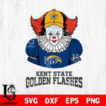 Kent State Golden Flashes Pennywise Horror Sport 7 Svg Eps Dxf Png File, Digital Download