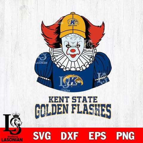 Kent State Golden Flashes Pennywise Horror Sport 7 Svg Eps Dxf Png File, Digital Download