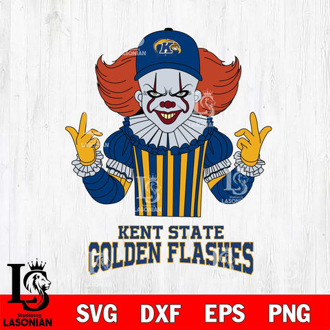 Kent State Golden Flashes Pennywise Horror Sport 8 Svg Eps Dxf Png File, Digital Download