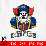Kent State Golden Flashes Pennywise Horror Sport 9 Svg Eps Dxf Png File, Digital Download