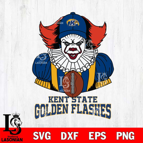 Kent State Golden Flashes Pennywise Horror Sport 9 Svg Eps Dxf Png File, Digital Download