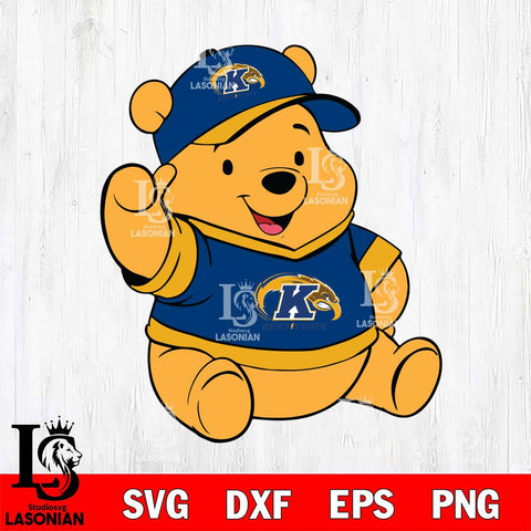 Kent State Golden Flashes Pooh Bear Svg Eps Dxf Png File, NCAA svg, Digital Download, Instant Download