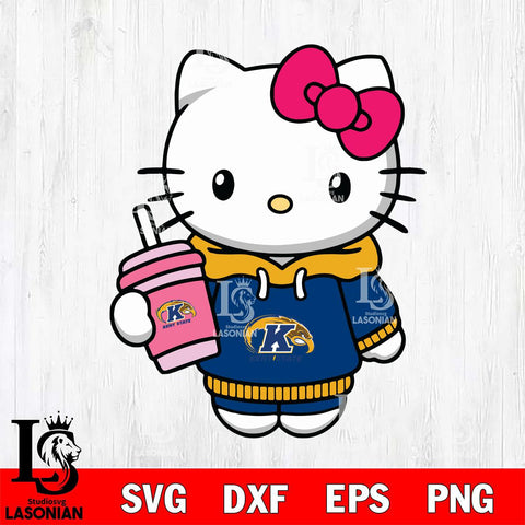 Kent State Golden Flashes Pretty Hello Kitty Svg Eps Dxf Png File, Digital Download, Instant Download