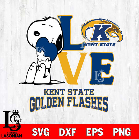 Kent State Golden Flashes Snoopy Sport 10 Svg Eps Dxf Png File, Digital Download