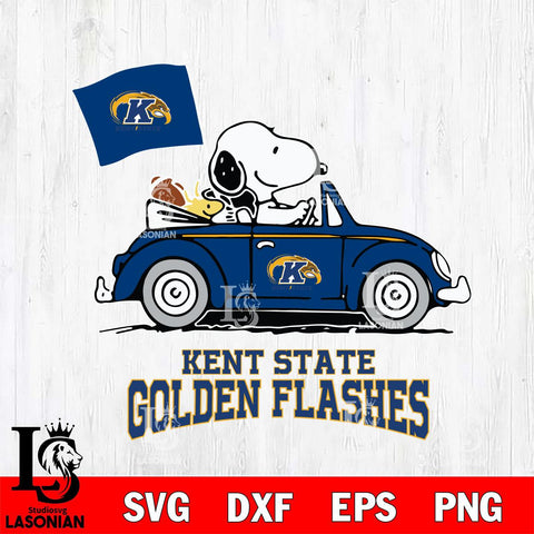 Kent State Golden Flashes Snoopy Sport 5 Svg Eps Dxf Png File, Digital Download