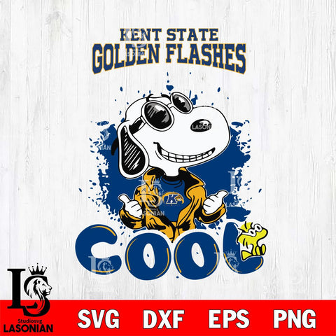 Kent State Golden Flashes Snoopy Sport 7 Svg Eps Dxf Png File, Digital Download