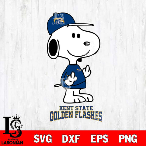 Kent State Golden Flashes Snoopy Sport 8 Svg Eps Dxf Png File, Digital Download