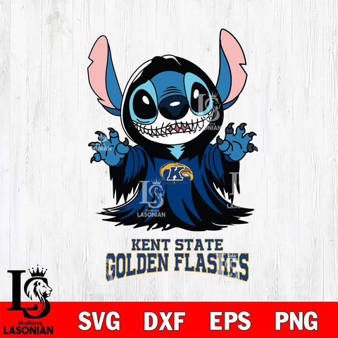Kent State Golden Flashes Stitch Ghost Svg Eps Dxf Png File, NCAA svg, Digital Download, Instant Download