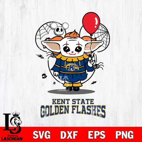 Kent State Golden Flashes Stitch Pennywise Halloween Svg Eps Dxf Png File, Digital Download, Instant Download