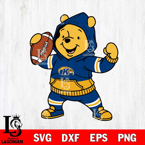 Kent State Golden Flashes Winnie The Pooh Disney Football Christmas File Cut, NCAA SVG DXF EPS PNG FILE, Digital Download , Criucut , Silhouette