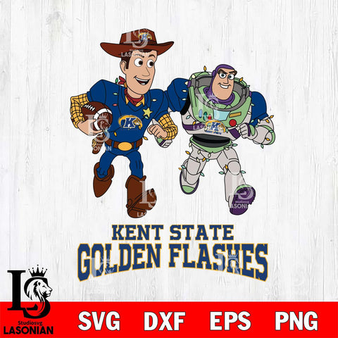 Kent State Golden Flashes Woody & Buzz Lightyear Football Cricut,Christmas SVG DXF EPS PNG FILE, NCAA Digital Download,Instant Download, Silhouette