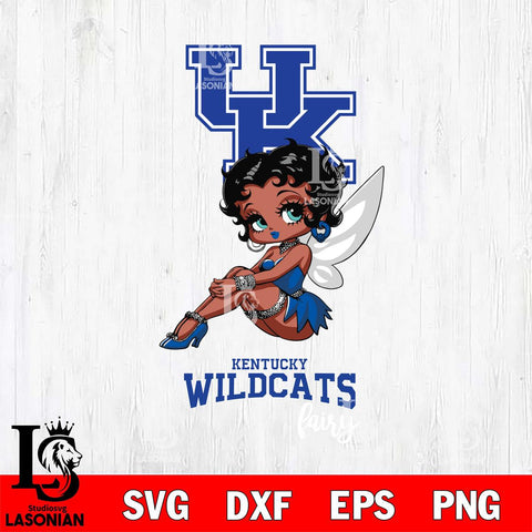 Kentucky Wildcats Beauty Black Fairy Betty Boop, Svg Eps Dxf Png File, Digital Download