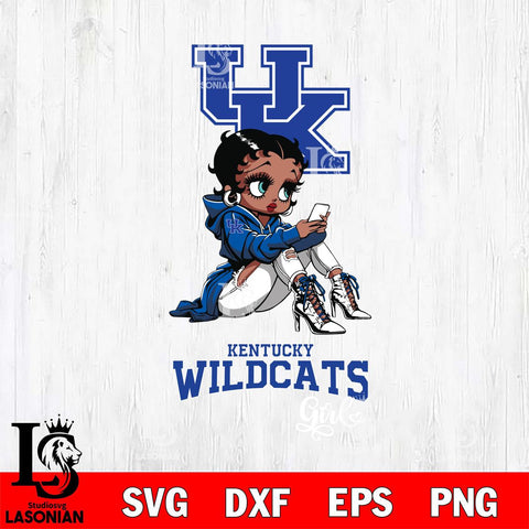 Kentucky Wildcats Beauty Black Fan Girl Football, Svg Eps Dxf Png File, Digital Download
