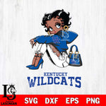 Kentucky Wildcats Betty Boop Black Fan Girl Svg Eps Dxf Png File, Digital Download, Instant Download