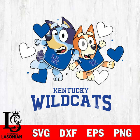 Kentucky Wildcats Bluey & Bingo 10 Svg Eps Dxf Png File, NCAA svg, Digital Download, Instant Download